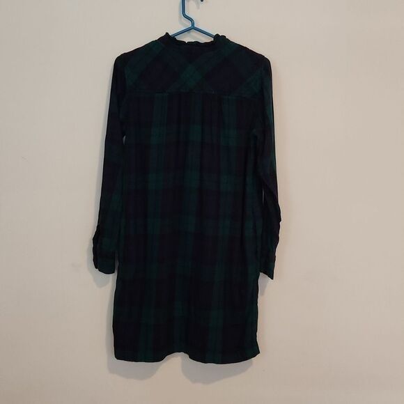 Gap Ruffle Flannel Shirt Dress Size S - Picture 3 of 7